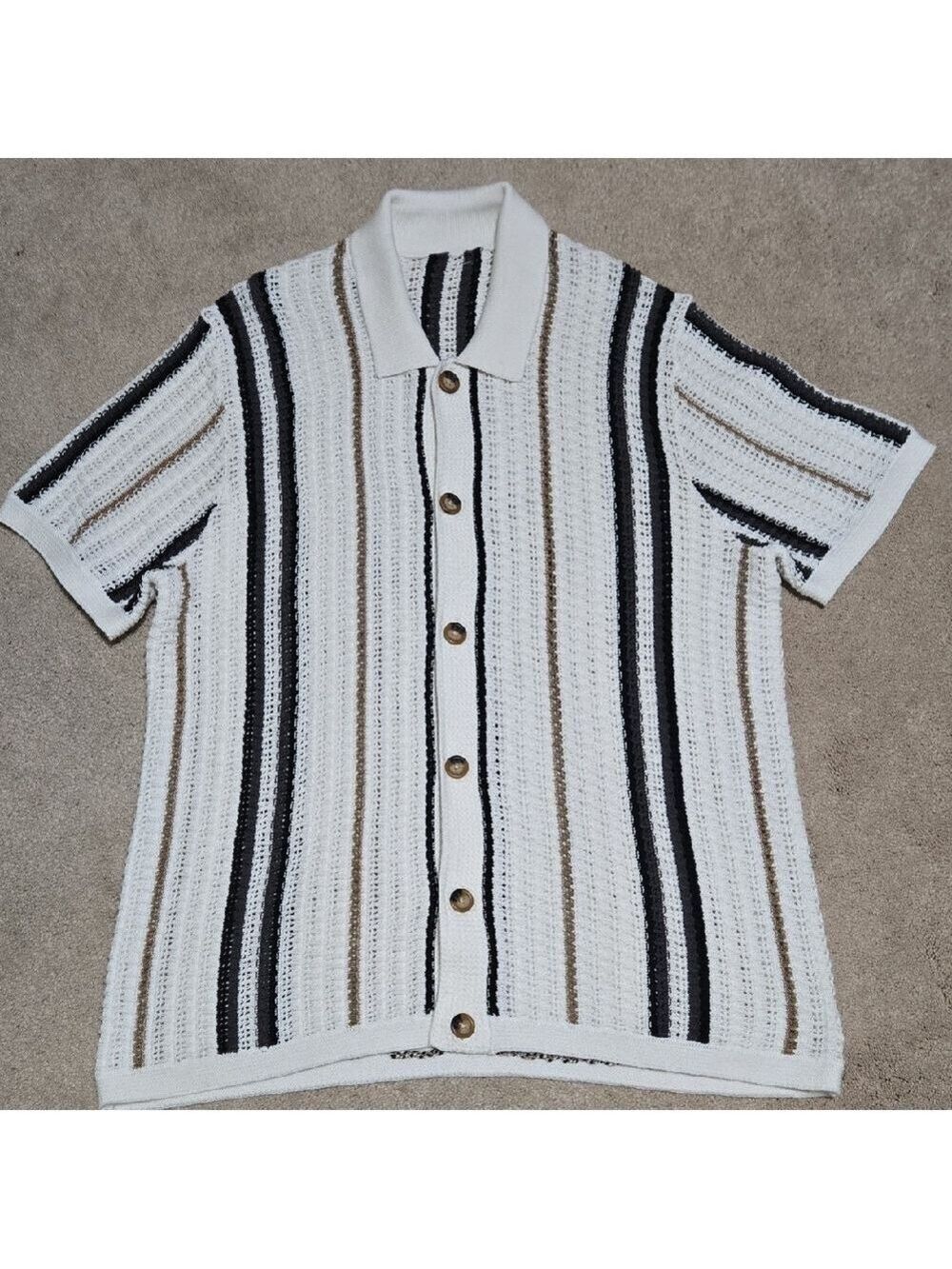 Striped Short Sleeve Men's Shirt